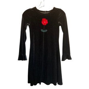 Girls Dressy Dress 5 TCP Childrens Place Black Velvet Holiday Wedding Occasion